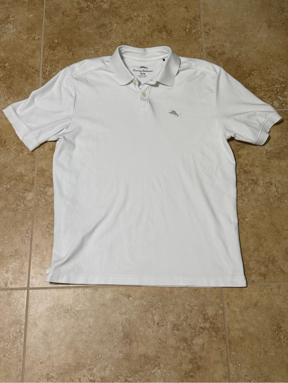 Tommy Bahama Men’s White Polo Shirt - Short Sleeve size medium